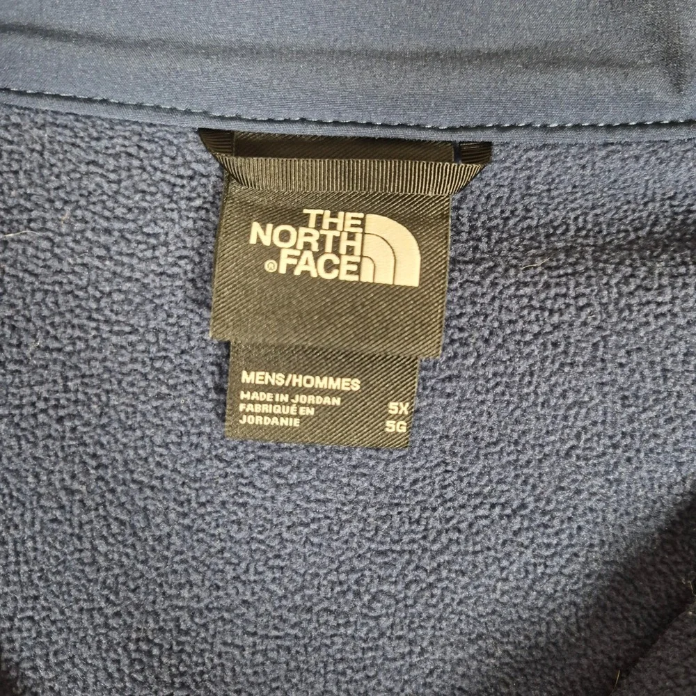 The North Face WindWall Softshell Jacket Mens 5XL Blue Full Zip Fleece Lined